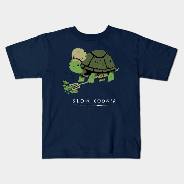 slow cooker turtle shirt Kids T-Shirt by Louisros